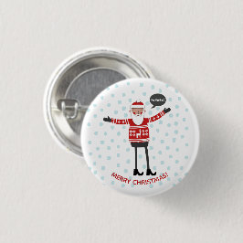 Chapa Redonda De 2,5 Cm Hipster Santa