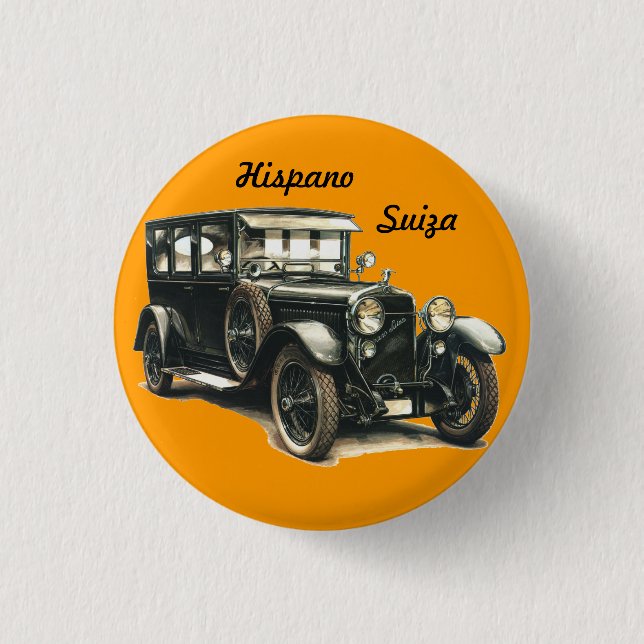 CHAPA REDONDA DE 2,5 CM HISPANO SUIZA CLASSIC CAR (Anverso)