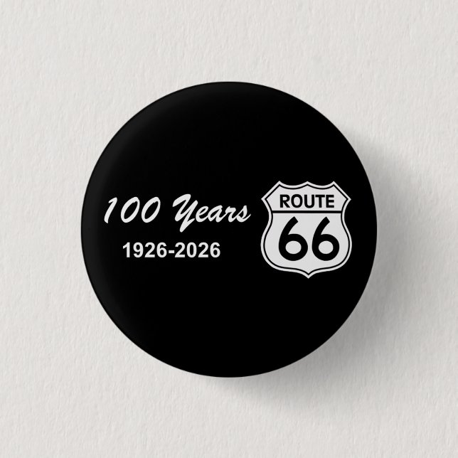 Chapa Redonda De 2,5 Cm Historic Route 66 Centennial (Anverso)