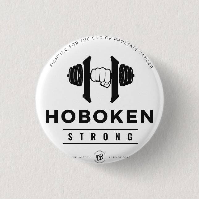 Chapa Redonda De 2,5 Cm Hoboken Strong Pin (Anverso)