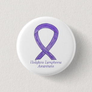 Chapa Redonda De 2,5 Cm Hodgkins Lymphoma Violet Ribbon Personalizado Pins