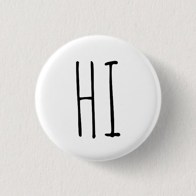 CHAPA REDONDA DE 2,5 CM HOLA (Anverso)