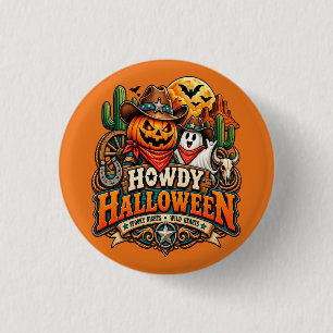 Chapa Redonda De 2,5 Cm Hola Halloween 
