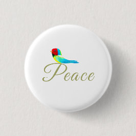 Chapa Redonda De 2,5 Cm Holiday Little Bird Messenger of Peace