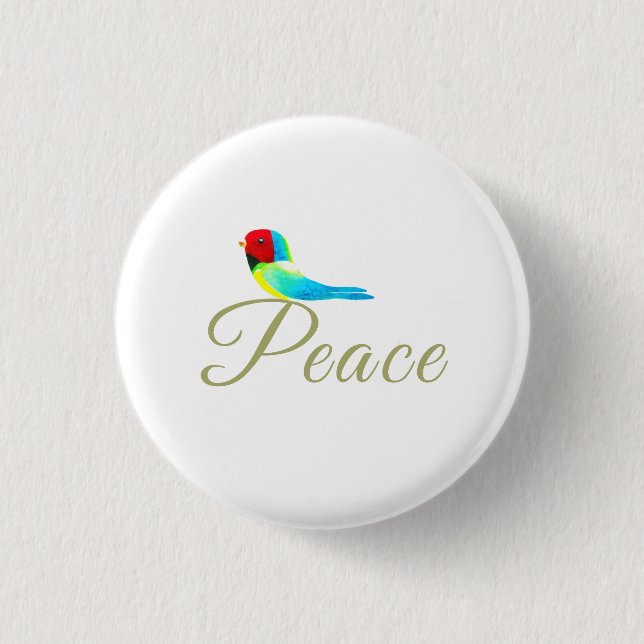 Chapa Redonda De 2,5 Cm Holiday Little Bird  Messenger of Peace (Anverso)