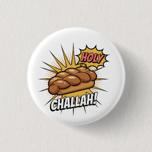 Chapa Redonda De 2,5 Cm Holy Challah Funny Jewish Hanukkah Jew