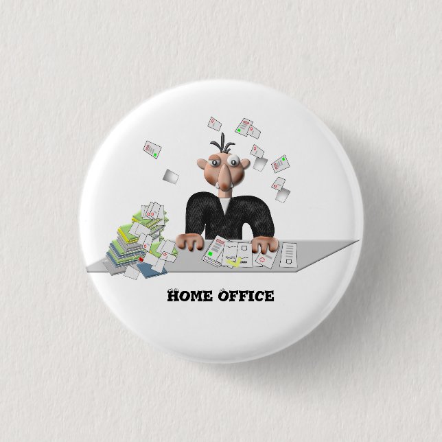 Chapa Redonda De 2,5 Cm Home Office , Personalizado (Anverso)