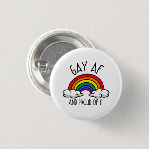 Chapa Redonda De 2,5 Cm HOMO AF y orgulloso de ello