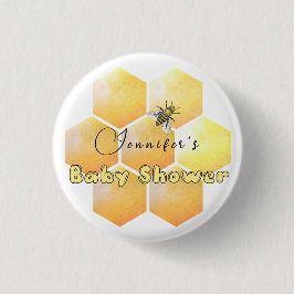 Chapa Redonda De 2,5 Cm Honey Bee Baby Shower