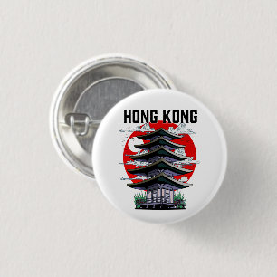 Chapa Redonda De 2,5 Cm Hong Kong