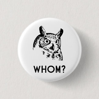 Chapa Redonda De 2,5 Cm Hoo que quién búho de la gramática