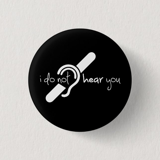 Chapa Redonda De 2,5 Cm Horno, torácico, doofheid, georverlies teken (Anverso)