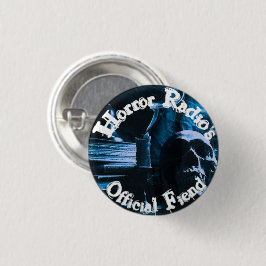 Chapa Redonda De 2,5 Cm Horror Radio es el Pin Oficial Fiend Azul de Horro