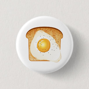 Chapa Redonda De 2,5 Cm Huevo frito en tostada