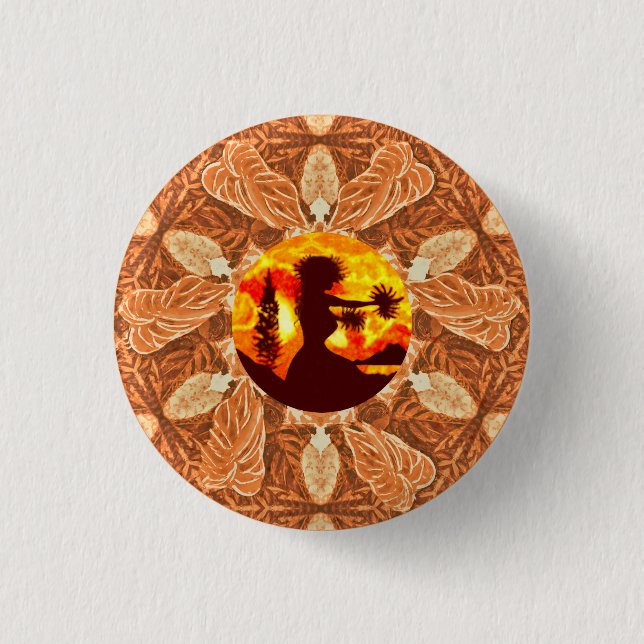 Chapa Redonda De 2,5 Cm Hula Dancer (Anverso)