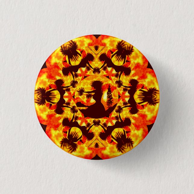 Chapa Redonda De 2,5 Cm Hula Dancers (Anverso)