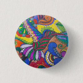 Chapa Redonda De 2,5 Cm Hummingbird Button Pin