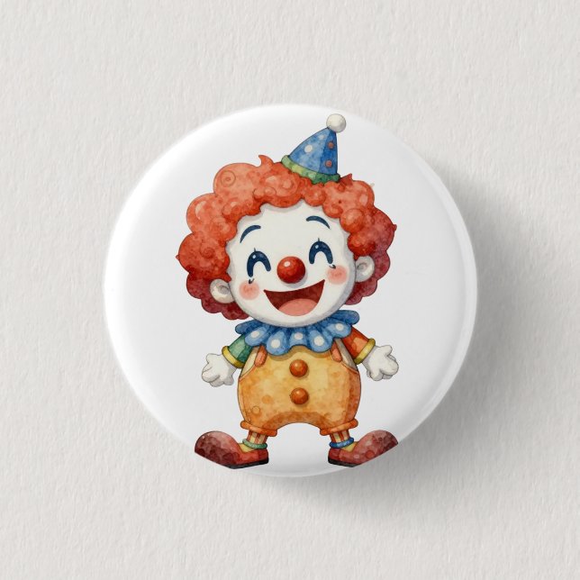 Chapa Redonda De 2,5 Cm Humor de payasos de circo (Anverso)