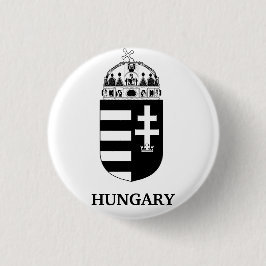 Chapa Redonda De 2,5 Cm Hungarian Coat of Arms Contemporary Monochrome Art