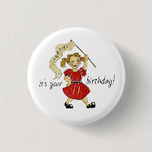 ¡Hurra! Botones de cumpleaños felices