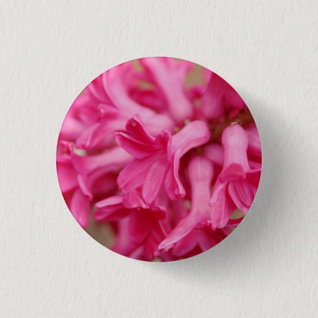 Chapa Redonda De 2,5 Cm Hyacinth Pink (Anverso)