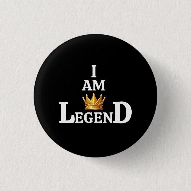 Chapa Redonda De 2,5 Cm I Am Legend (Anverso)