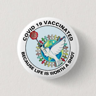Chapa Redonda De 2,5 Cm I Got Vaccinated