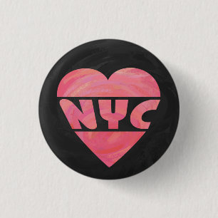 Chapa Redonda De 2,5 Cm I Heart NYC