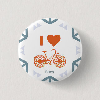 Chapa Redonda De 2,5 Cm I invierno del corazón Biking - pequeño Pin