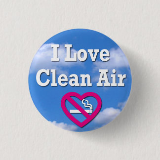 Chapa Redonda De 2,5 Cm I Love Clean Air