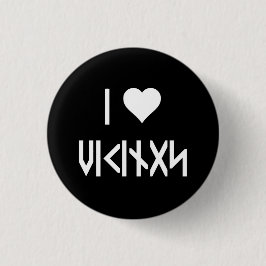Chapa Redonda De 2,5 Cm I Love Vikings Button