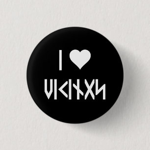 Chapa Redonda De 2,5 Cm I Love Vikings Button