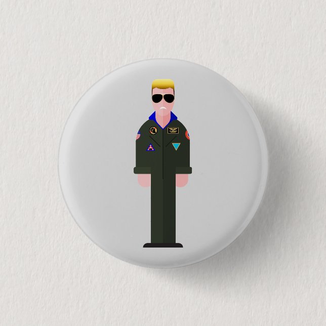 Chapa Redonda De 2,5 Cm Iceman – 80s Movie Icon Button (Anverso)