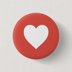 Chapa Redonda De 2,5 Cm Icono de Corazón Minimalista – Diseño de Símbolo d