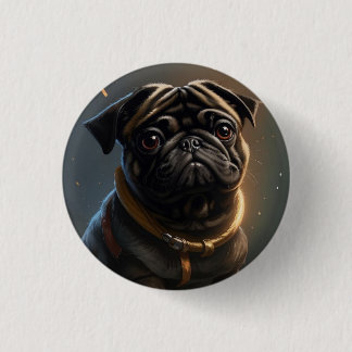 Chapa Redonda De 2,5 Cm Icono: pug