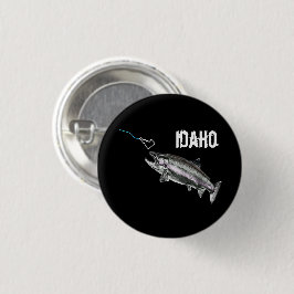 CHAPA REDONDA DE 2,5 CM IDAHO STEELHEAD -AQUÍ PESCADO PESQUERO- GOLPEANDO