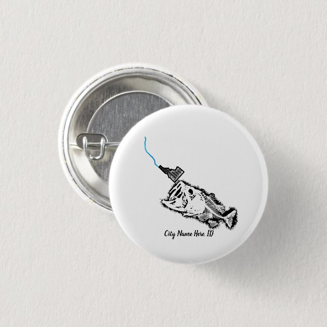 CHAPA REDONDA DE 2,5 CM IDENTIFICACIÓN DE PATRIOTA DE HUELGA - NOMBRE DE C (Anverso y reverso)