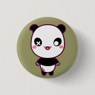 Chapa Redonda De 2,5 Cm Ijimekko la panda del matón