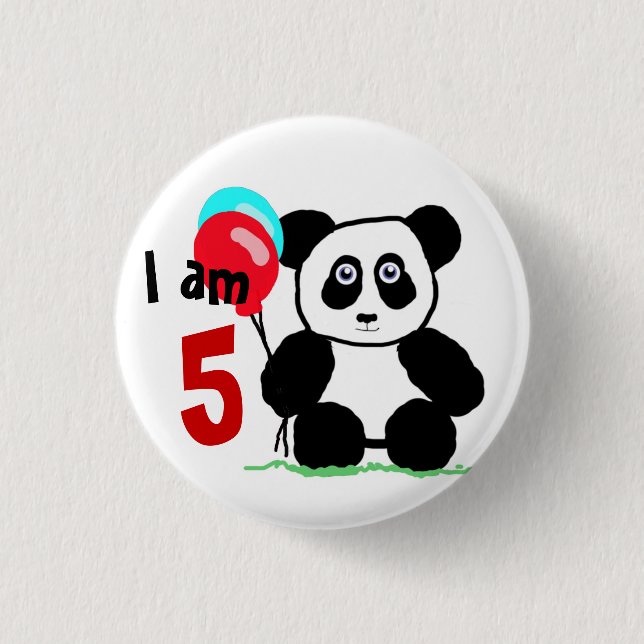 Chapa Redonda De 2,5 Cm Ik ben 5 verjaardag (Anverso)