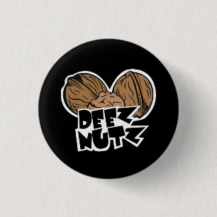 Chapa Redonda De 2,5 Cm Ilustracion divertido de Deez Nutz