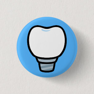 Chapa Redonda De 2,5 Cm Ilustración Mínima de Implante Dental