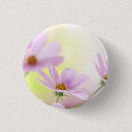 Chapa Redonda De 2,5 Cm Imagen personalizada y acuarela de flor rosa