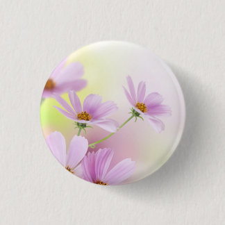 Chapa Redonda De 2,5 Cm Imagen personalizada y acuarela de flor rosa