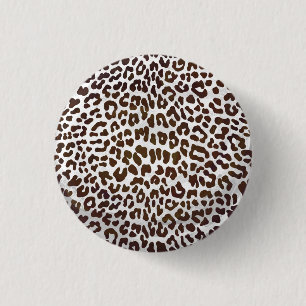 Chapa Redonda De 2,5 Cm Impresión de chocolate leopardo