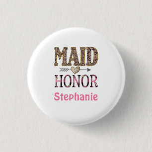 Chapa Redonda De 2,5 Cm Impresión personalizada de leopardo, donativo de h