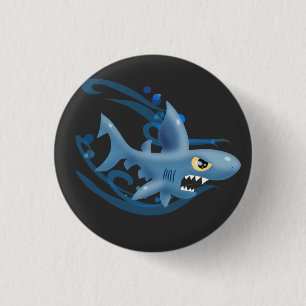 Chapa Redonda De 2,5 Cm Impresionante tiburón
