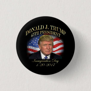 Chapa Redonda De 2,5 Cm Inauguración de presidente Donald Trump