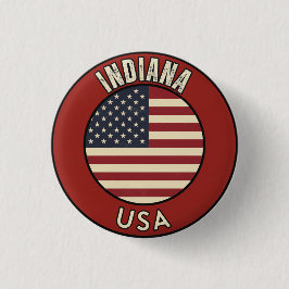 Chapa Redonda De 2,5 Cm Indiana Estados Unidos de América 