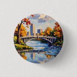 Chapa Redonda De 2,5 Cm Indianapolis White Bridge Over the White River