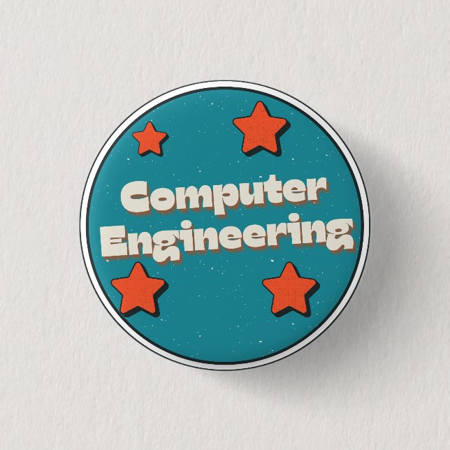 Chapa Redonda De 2,5 Cm Ingeniería de Computadoras (Anverso)